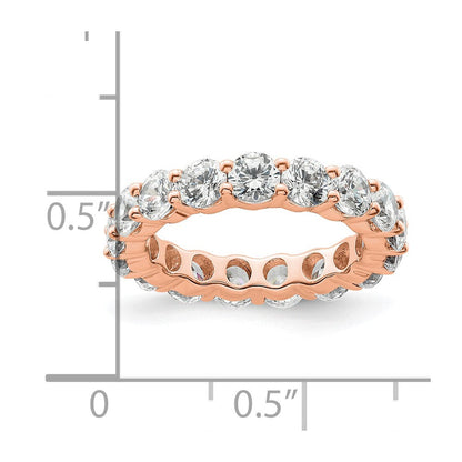 3,0 ct. Gesamtgewicht Memoire-Ring mit natürlichen Diamanten für Damen aus 14K Roségold