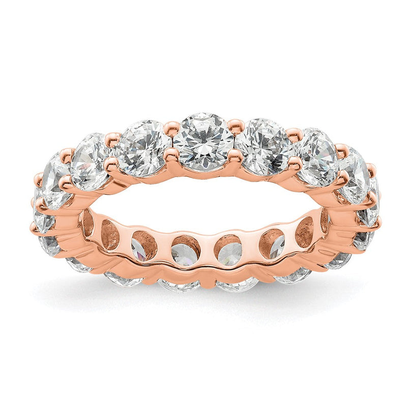 3,0 ct. Gesamtgewicht Memoire-Ring mit natürlichen Diamanten für Damen aus 14K Roségold