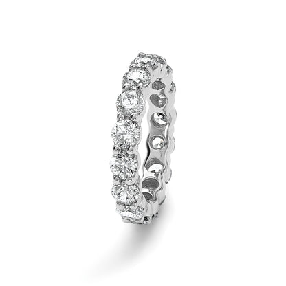 Damen-Memoire-Ring mit 3,0 ct. Gesamtgewicht natürlichen Diamanten, Ehering aus 14K Weißgold