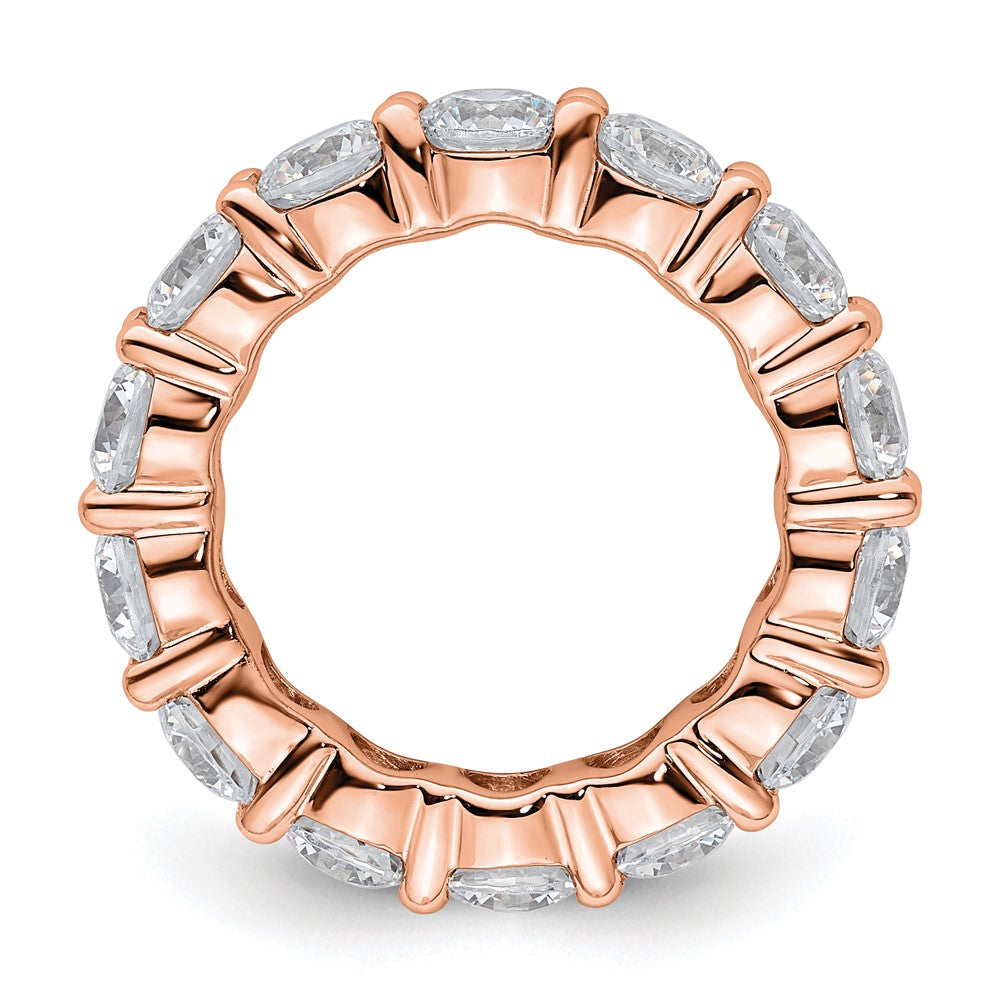 4,0 ct. Gesamtgewicht Memoire-Ring mit natürlichem Diamant aus 14K Roségold