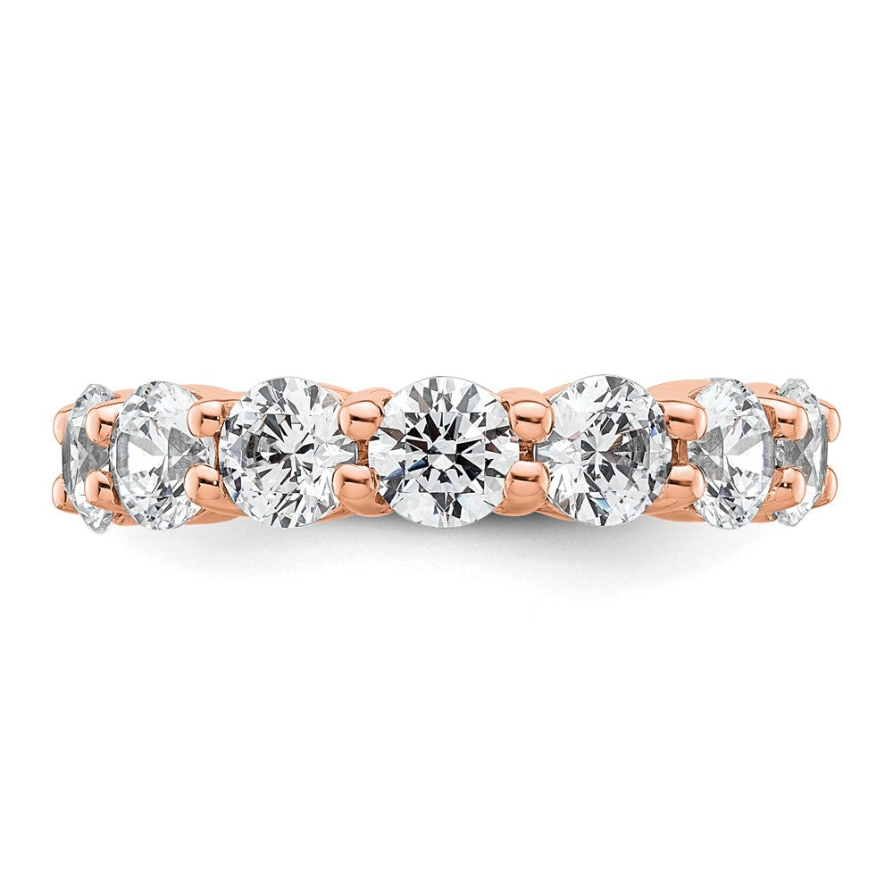 4,0 ct. Gesamtgewicht Memoire-Ring mit natürlichem Diamant aus 14K Roségold