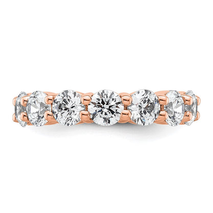 4,0 ct. Gesamtgewicht Memoire-Ring mit natürlichem Diamant aus 14K Roségold