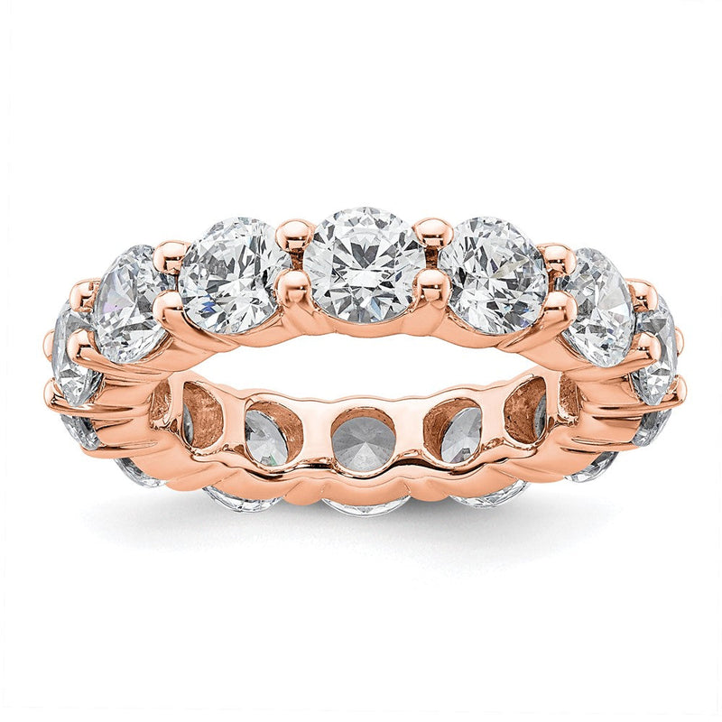 4,0 ct. Gesamtgewicht Memoire-Ring mit natürlichem Diamant aus 14K Roségold