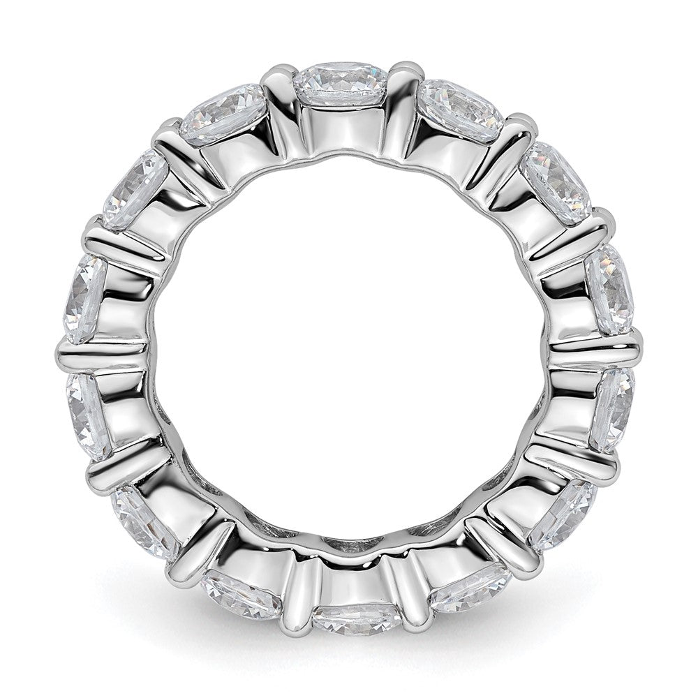 4,0 ct. Memoire-Ring mit natürlichen Diamanten aus 14K Weißgold, Jahrestags- und Trauring