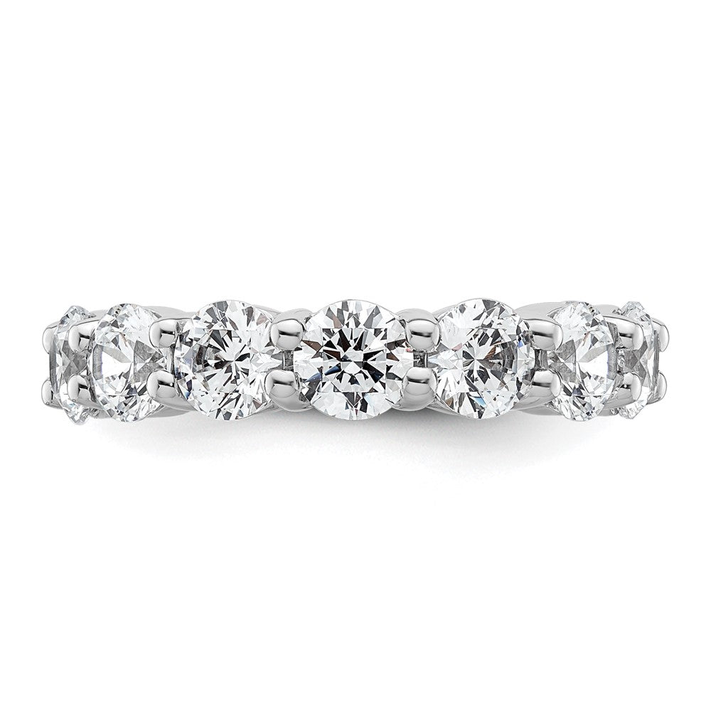 4,0 ct. Memoire-Ring mit natürlichen Diamanten aus 14K Weißgold, Jahrestags- und Trauring