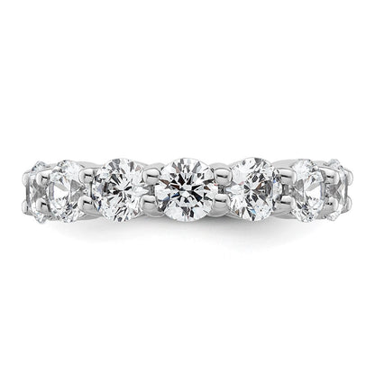4,0 ct. Memoire-Ring mit natürlichen Diamanten aus 14K Weißgold, Jahrestags- und Trauring