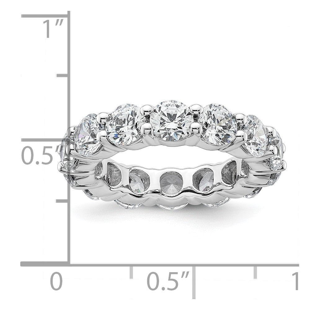 4,0 ct. Memoire-Ring mit natürlichen Diamanten aus 14K Weißgold, Jahrestags- und Trauring