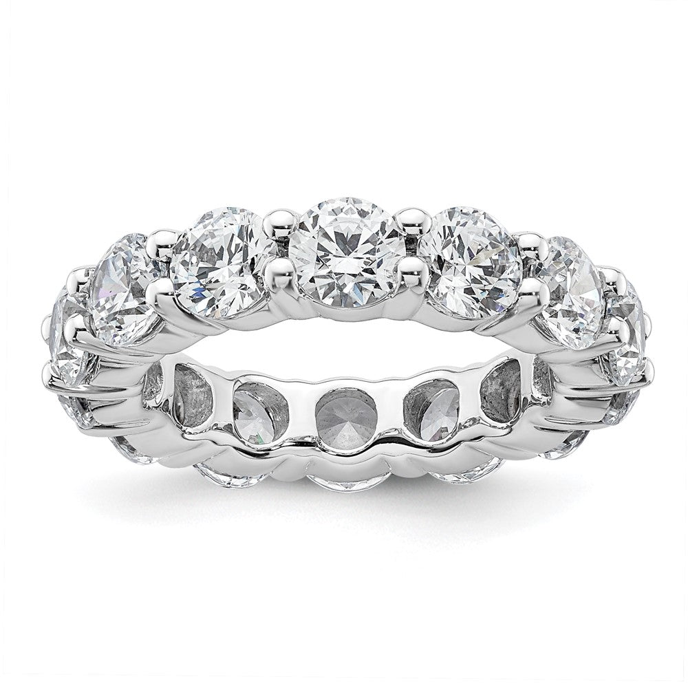4,0 ct. Memoire-Ring mit natürlichen Diamanten aus 14K Weißgold, Jahrestags- und Trauring