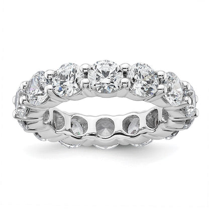 4,0 ct. Memoire-Ring mit natürlichen Diamanten aus 14K Weißgold, Jahrestags- und Trauring