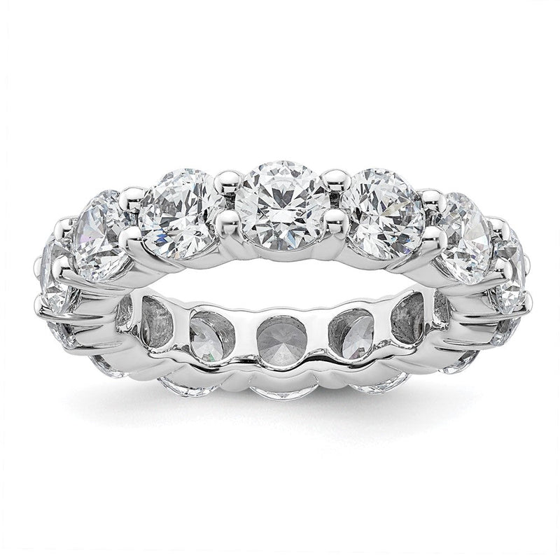 4,0 ct. Memoire-Ring mit natürlichen Diamanten aus 14K Weißgold, Jahrestags- und Trauring