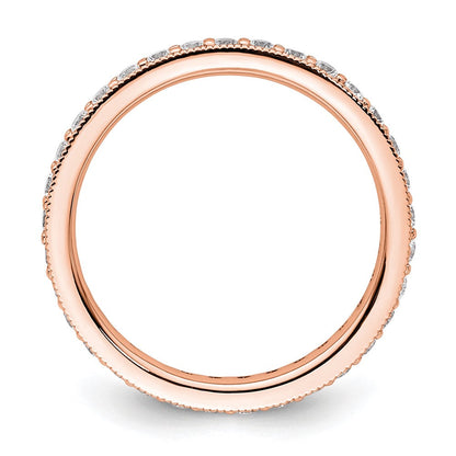 0,5 ct. Memoire-Ring mit natürlichem Diamant im Vintage-Stil aus 14K Roségold