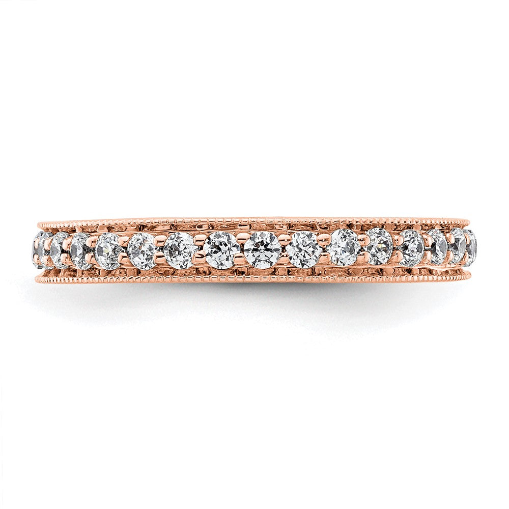 0,5 ct. Memoire-Ring mit natürlichem Diamant im Vintage-Stil aus 14K Roségold