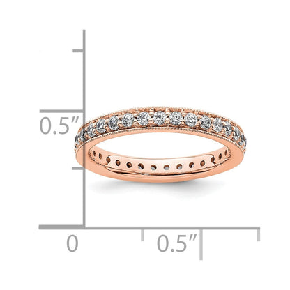 0,5 ct. Memoire-Ring mit natürlichem Diamant im Vintage-Stil aus 14K Roségold