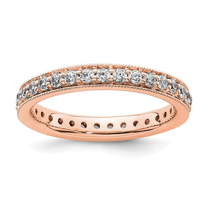 0,5 ct. Memoire-Ring mit natürlichem Diamant im Vintage-Stil aus 14K Roségold
