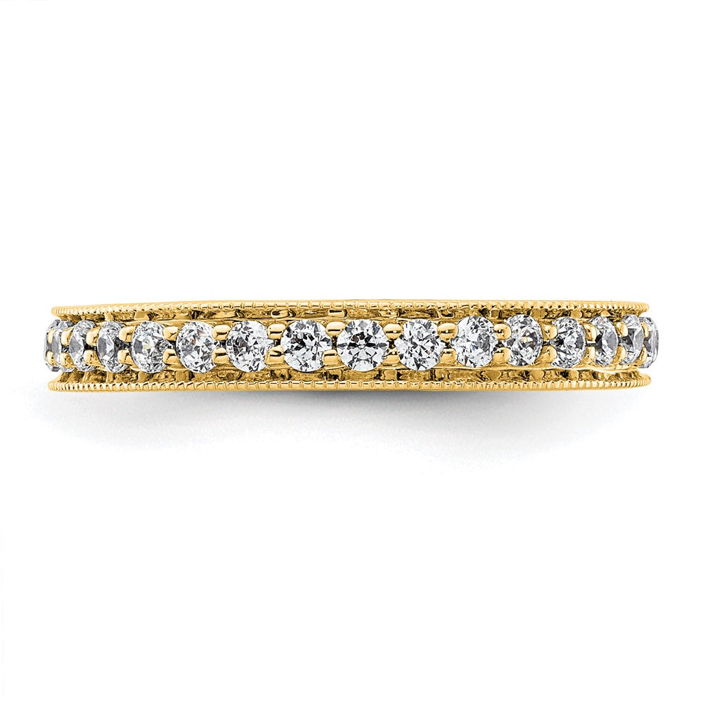 0,5 ct. natürlicher Diamant-Memoire-Ring im antiken Vintage-Stil aus 14K Gelbgold