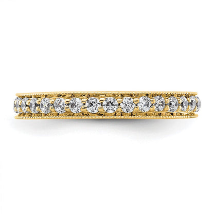 0,5 ct. natürlicher Diamant-Memoire-Ring im antiken Vintage-Stil aus 14K Gelbgold