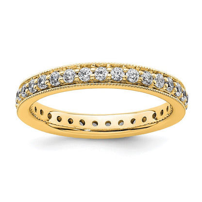 0,5 ct. natürlicher Diamant-Memoire-Ring im antiken Vintage-Stil aus 14K Gelbgold