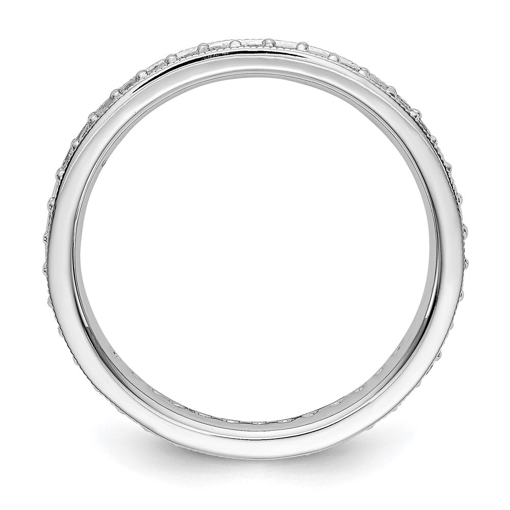 0,5 ct. Natürlicher Diamant Memoire-Ring im Antik-Vintage-Stil aus 14K Weißgold