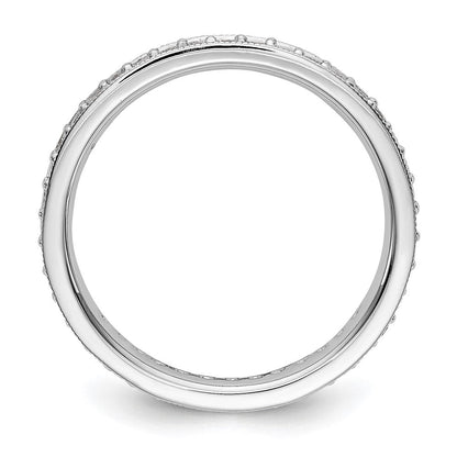 0,5 ct. Natürlicher Diamant Memoire-Ring im Antik-Vintage-Stil aus 14K Weißgold