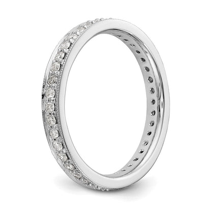0,5 ct. Natürlicher Diamant Memoire-Ring im Antik-Vintage-Stil aus 14K Weißgold