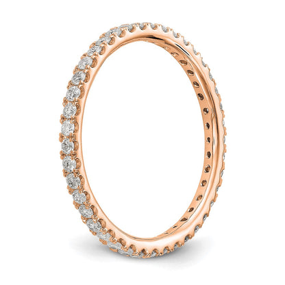 14K Roségold 0,5 ct. Laborgezüchteter Diamant VS/SI+ G+ Shared-Prong-Fassung Memoire Ring