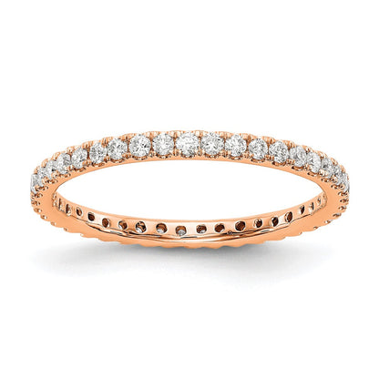14K Roségold 0,5 ct. Laborgezüchteter Diamant VS/SI+ G+ Shared-Prong-Fassung Memoire Ring