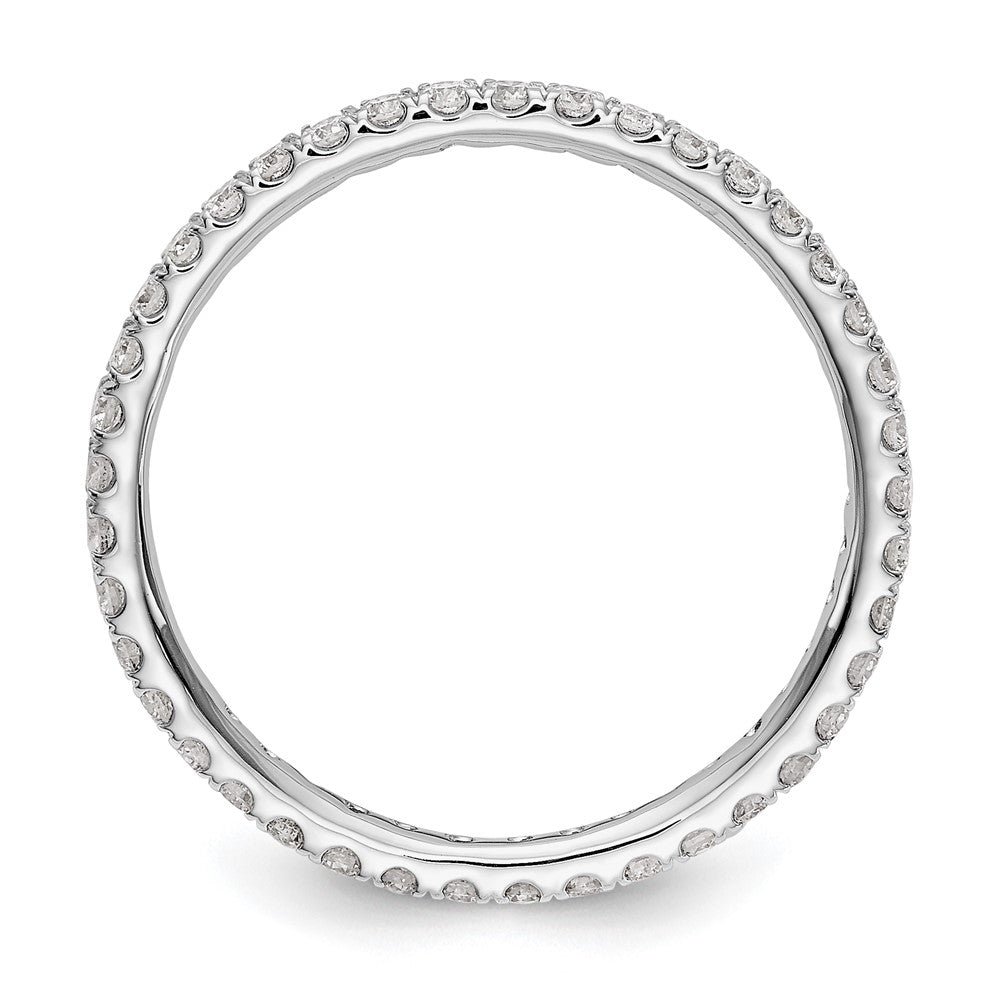 14K Weißgold Memoire-Ring mit 0,5 ct. im Labor gezüchteten Diamanten, VS/SI+ G+, in Shared-Prong-Fassung