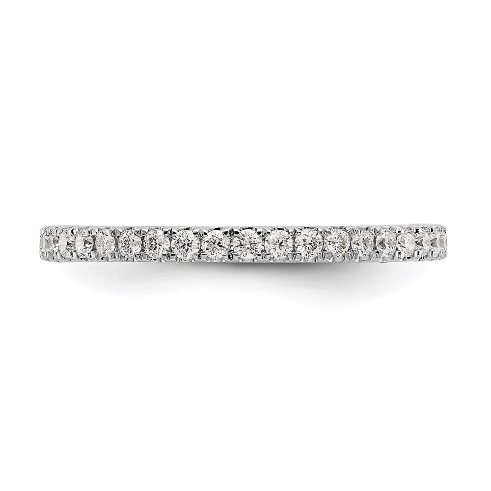 14K Weißgold Memoire-Ring mit 0,5 ct. im Labor gezüchteten Diamanten, VS/SI+ G+, in gemeinsamer Krappenfassung