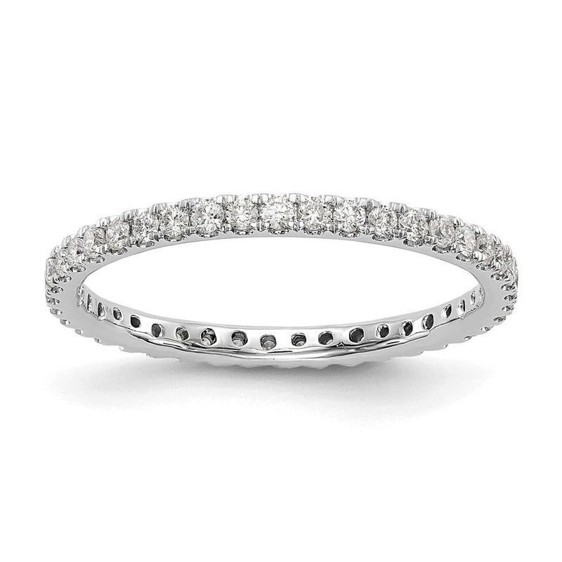 14K Weißgold Memoire-Ring mit 0,5 ct. Laborgezüchteten Diamanten VS/SI+ G+ in Shared-Prong-Fassung