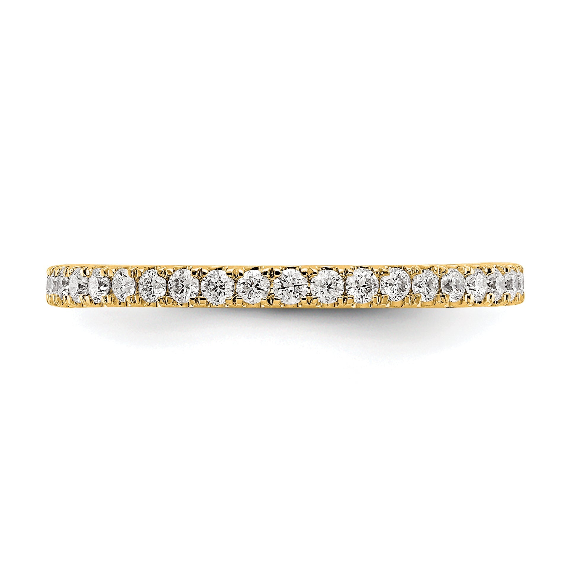 14K Gelbgold Memoire-Ring mit 0,5 ct. im Labor gezüchteten Diamanten VS/SI+ G+ in gemeinsamer Krappenfassung