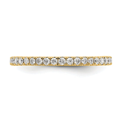 14K Gelbgold Memoire-Ring mit 0,5 ct. im Labor gezüchteten Diamanten VS/SI+ G+ in gemeinsamer Krappenfassung