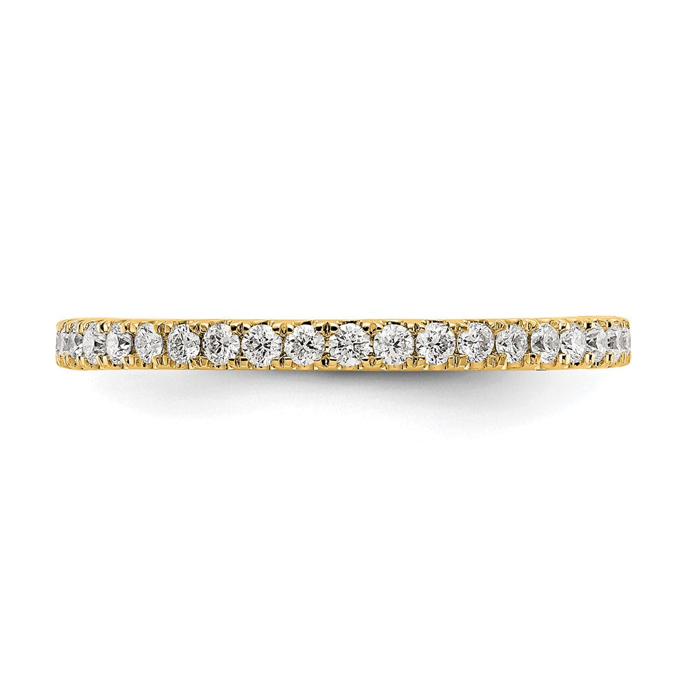 14K Gelbgold Memoire-Ring mit 0,5 ct. laborgezüchteten Diamanten VS/SI+ G+ in gemeinsamer Krappenfassung