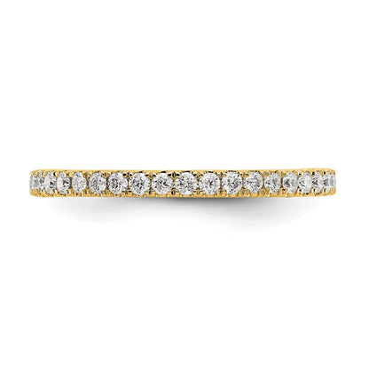 14K Gelbgold 0,5 ct. Laborgezüchteter Diamant VS/SI+ G+ Shared-Prong-Memoire-Ring