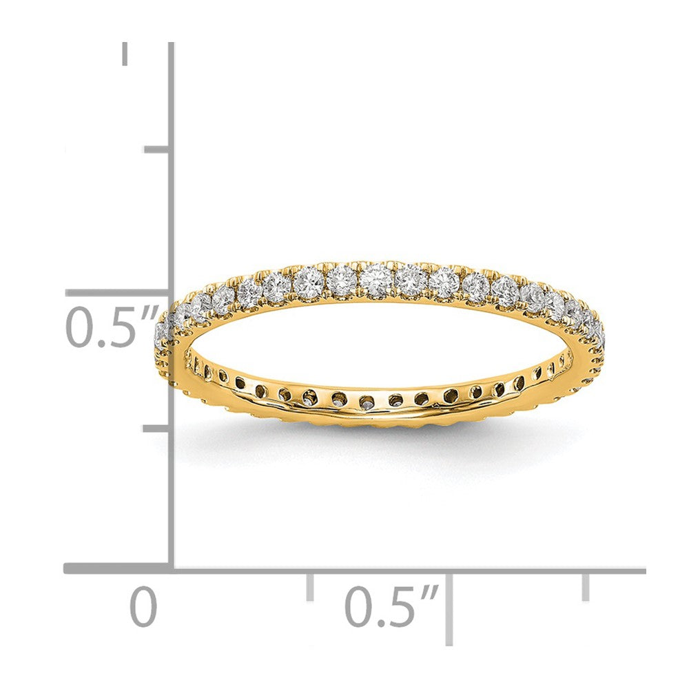 14K Gelbgold 0,5 ct. Laborgezüchteter Diamant VS/SI+ G+ Shared-Prong-Memoire-Ring