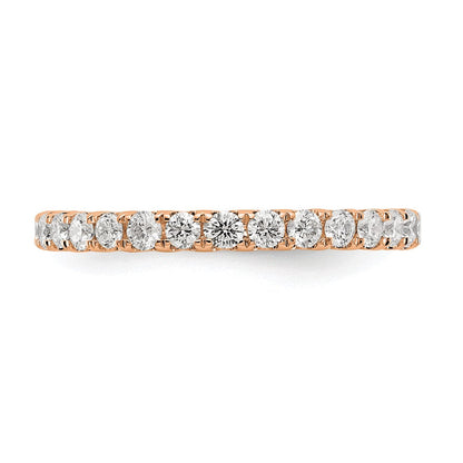 14K Roségold Memoire-Ring mit 1 ct. laborgezüchteten Diamanten, VS/SI+ G+, Shared-Prong-Fassung