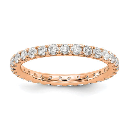 14K Roségold Memoire-Ring mit 1 ct. im Labor gezüchteten Diamanten, VS/SI+ G+, in Krappenfassung (Shared Prong)