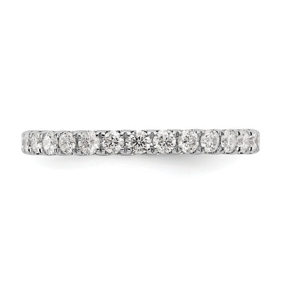14K Weißgold Memoire-Ring mit 1 ct. Laborgezüchteten Diamanten, VS/SI+ G+, Shared-Prong-Fassung