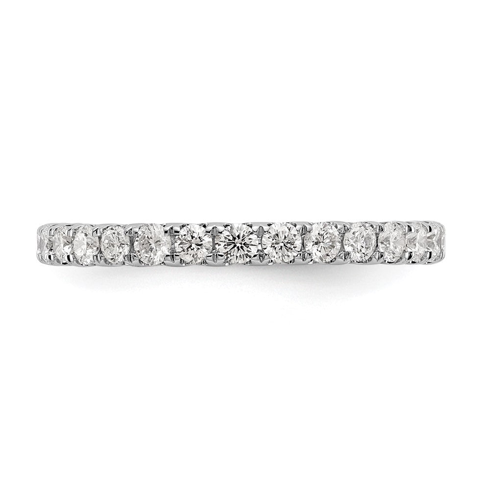 14K Weißgold Memoire-Ring mit 1 ct. im Labor gezüchteten Diamanten VS/SI+ G+ in gemeinsamer Krappenfassung
