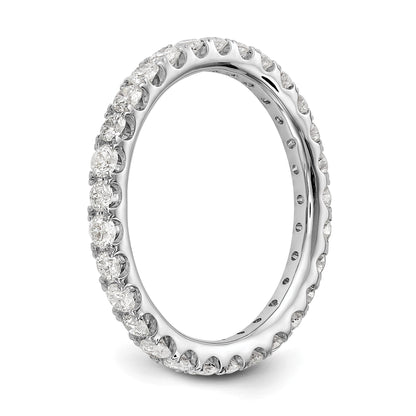 14K Weißgold Memoire-Ring mit 1 ct. Laborgezüchteten Diamanten, VS/SI+ G+, Shared-Prong-Fassung
