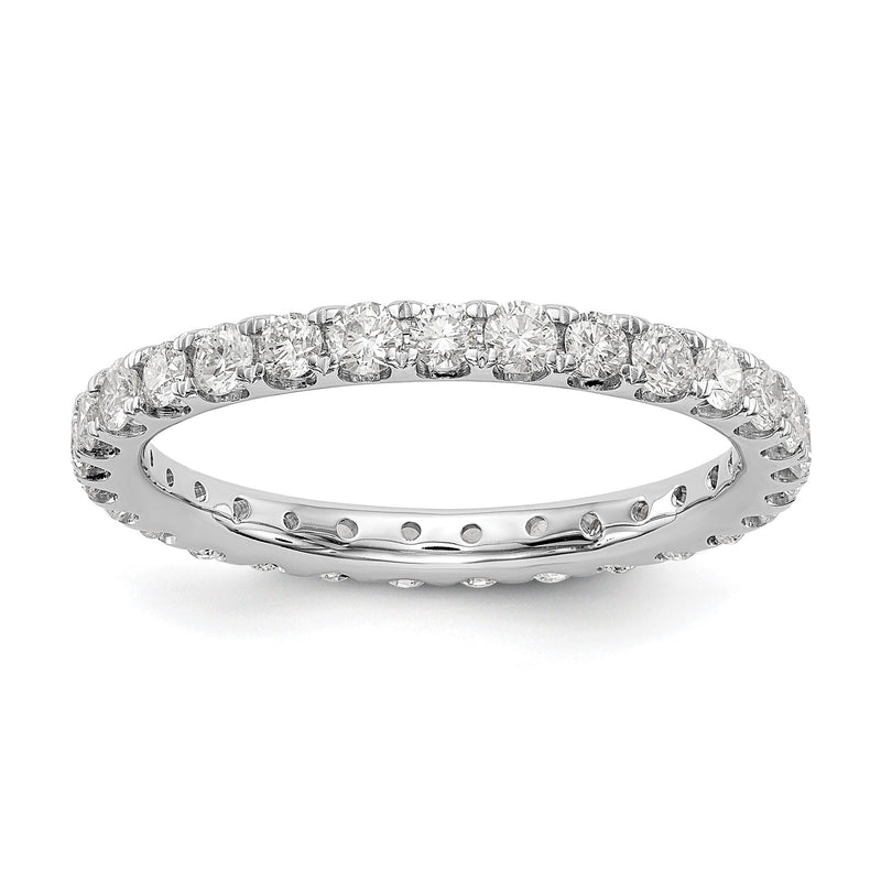 Damen-Memoire-Ring mit 1 ct. natürlichem Diamant in U-Krappenfassung aus 14K Weißgold