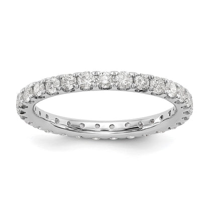 14K Weißgold Memoire-Ring mit 1 ct. im Labor gezüchteten Diamanten VS/SI+ G+ in gemeinsamer Krappenfassung