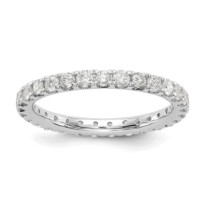 14K Weißgold Memoire-Ring mit 1 ct. im Labor gezüchteten Diamanten, VS/SI+ G+, Shared-Prong-Fassung