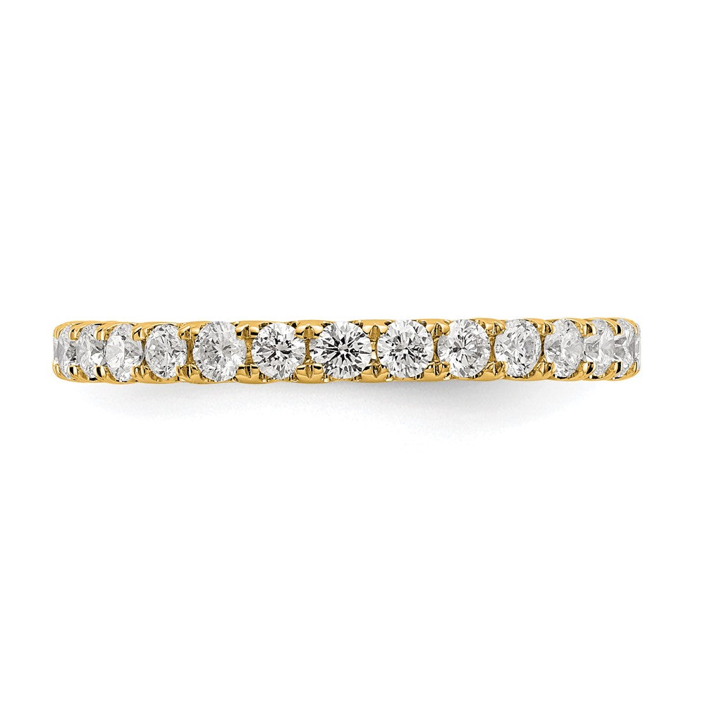 14K Gelbgold 1 ct. Labor-Diamant VS/SI+ G+ Memoire-Ring mit gemeinsamer Krappenfassung
