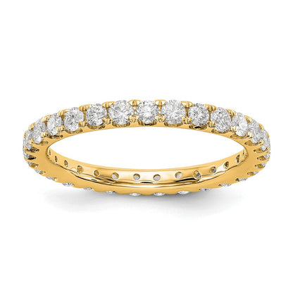14K Gelbgold Memoire-Ring mit 1 ct. gezüchteten Diamanten, VS/SI+ G+, in Shared-Prong-Fassung