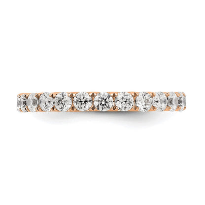 14K Roségold 1,5 ct. Labordiamant VS/SI+ G+ Memoire-Ring mit gemeinsamer Krappenfassung