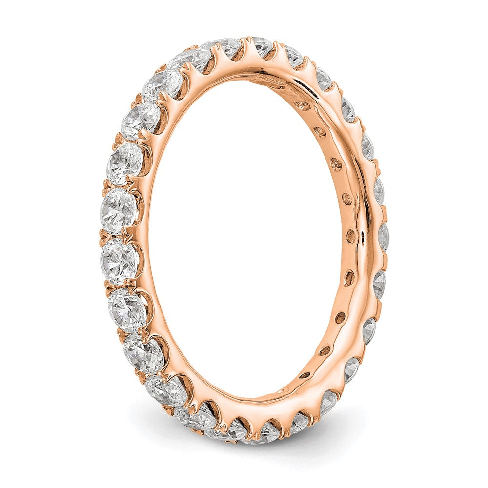 14K Roségold 1,5 ct. Laborgezüchteter Diamant VS/SI+ G+ Gemeinschaftskrappen-Memoirering