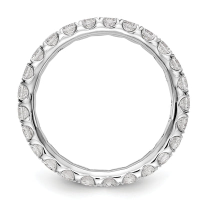 14K Weißgold 1,5 ct. Laborgezüchteter Diamant VS/SI+ G+ Memoire-Ring mit gemeinsamer Krappenfassung