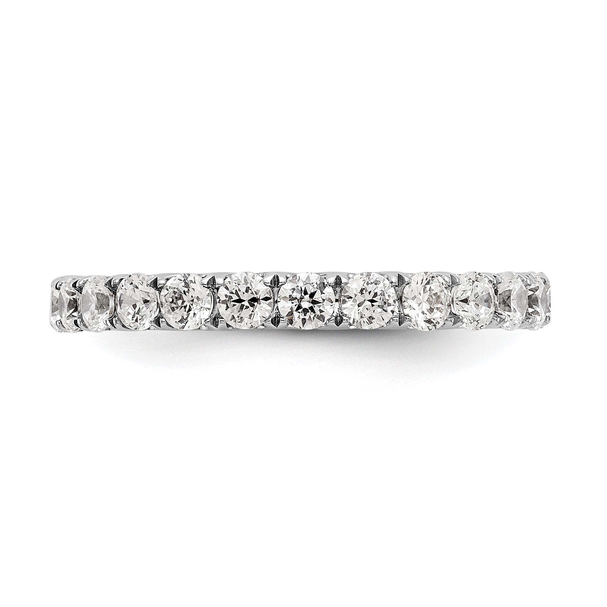 14K Weißgold 1,5 ct. Laborgezüchteter Diamant VS/SI+ G+ Memoire-Ring mit gemeinsamer Krappenfassung