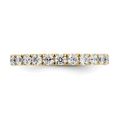14K Gelbgold Memoire-Ring mit 1,5 ct. im Labor gezüchteten Diamanten, VS/SI+ G+, Shared-Prong-Fassung