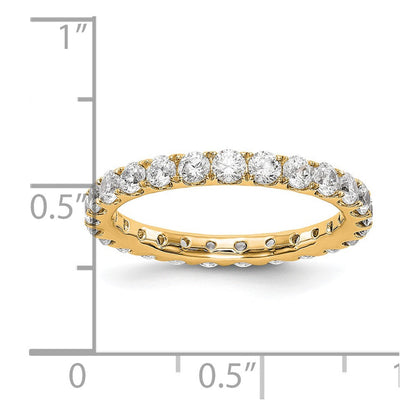 14K Gelbgold Memoire-Ring mit 1,5 ct. im Labor gezüchteten Diamanten, VS/SI+ G+, mit gemeinsamer Krappenfassung